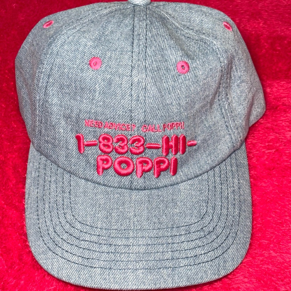 Poppi Blue Denim Baseball Cap